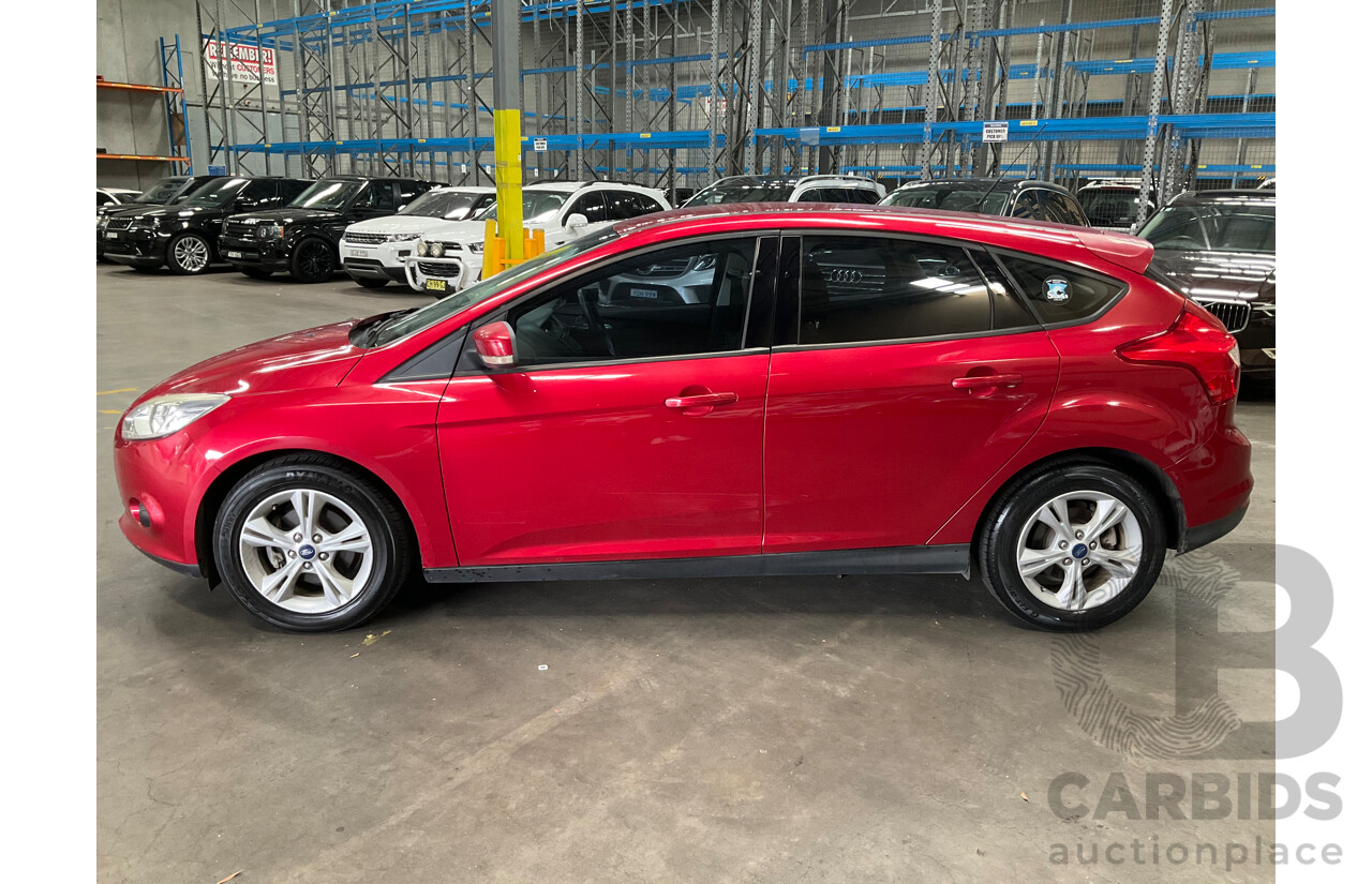 4/2014 Ford Focus Trend LW MK2 Upgrade 5d Hatchback Ruby Red Turbo Diesel 2.0L