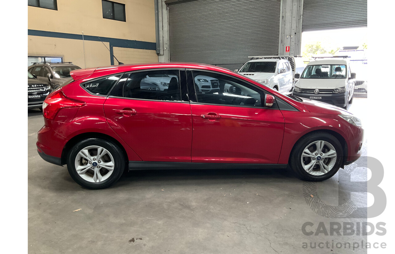 4/2014 Ford Focus Trend LW MK2 Upgrade 5d Hatchback Ruby Red Turbo Diesel 2.0L