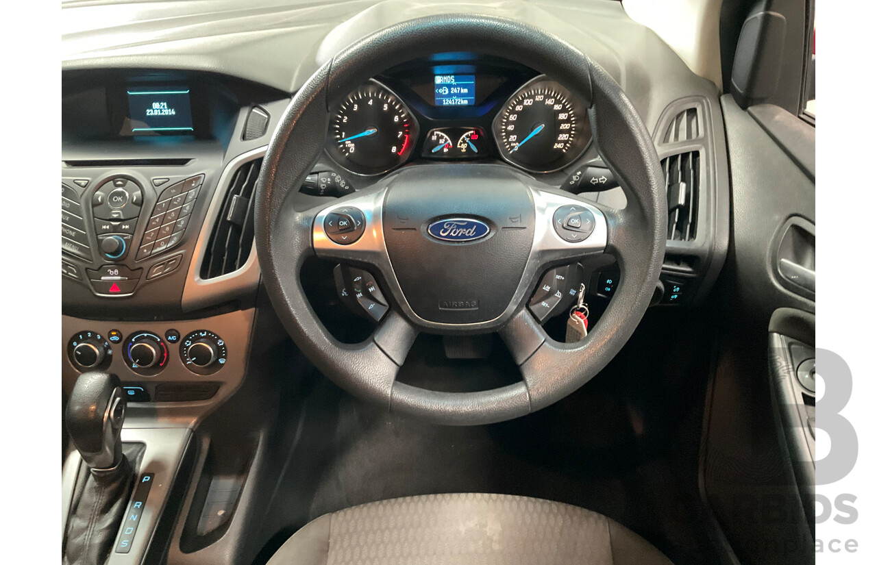 4/2014 Ford Focus Trend LW MK2 Upgrade 5d Hatchback Ruby Red Turbo Diesel 2.0L