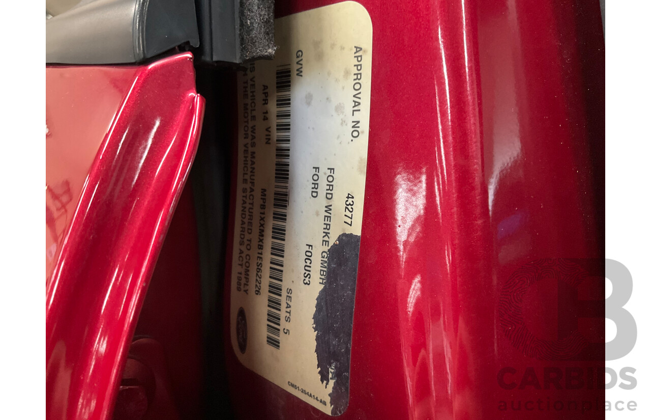 4/2014 Ford Focus Trend LW MK2 Upgrade 5d Hatchback Ruby Red Turbo Diesel 2.0L