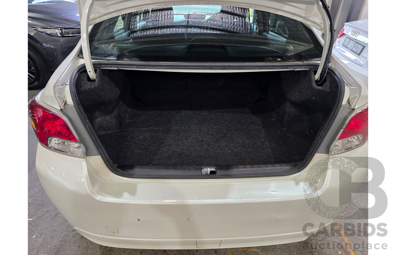 7/2013 Subaru Impreza 2.0i (AWD) MY14 4d Sedan White 2.0L