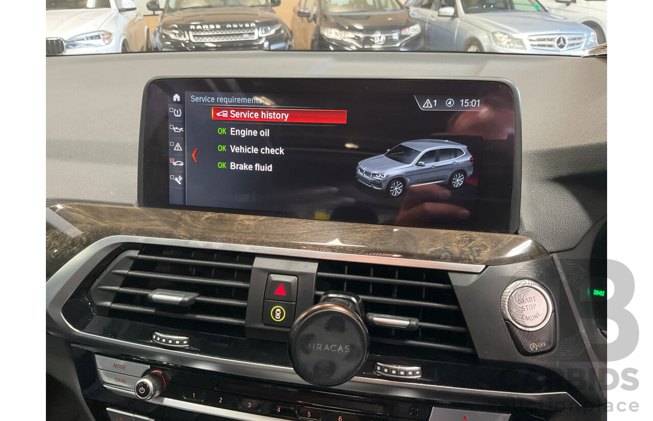 05/2018 BMW X3 xDrive30i xLine (AWD) G01 4d Wagon Glacier Silver Metallic Turbo 2.0L
