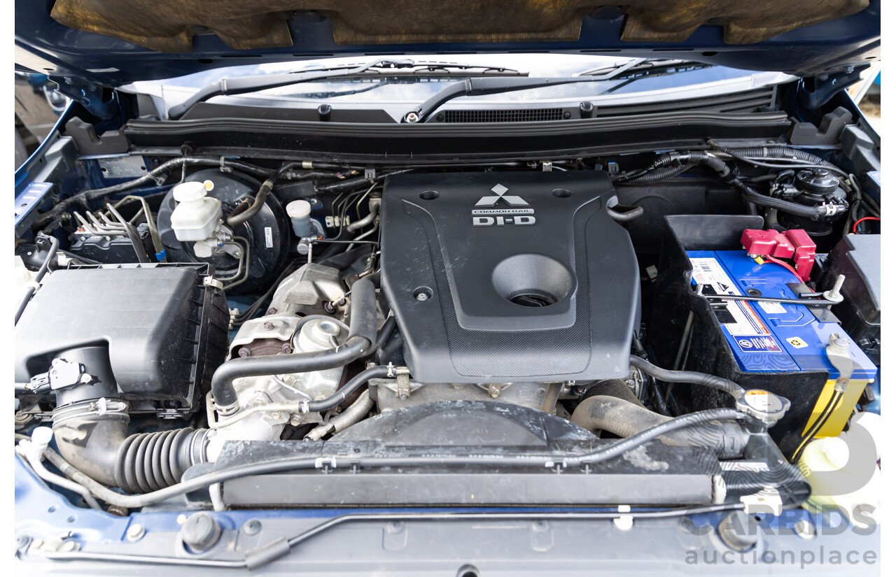 12/2015 Mitsubishi Triton GLS (4x4) MQ MY16 Dual Cab Utility Blue Turbo Diesel 2.4L