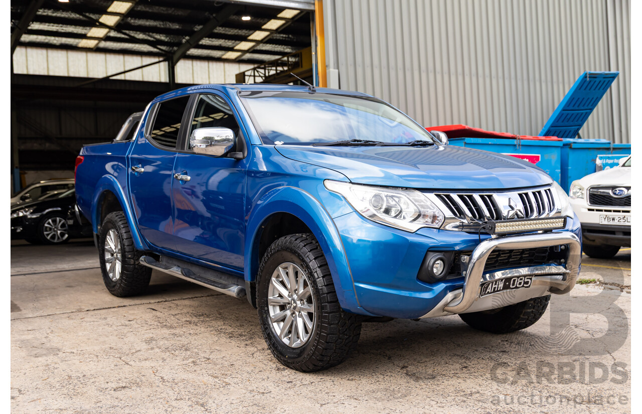 12/2015 Mitsubishi Triton GLS (4x4) MQ MY16 Dual Cab Utility Blue Turbo Diesel 2.4L
