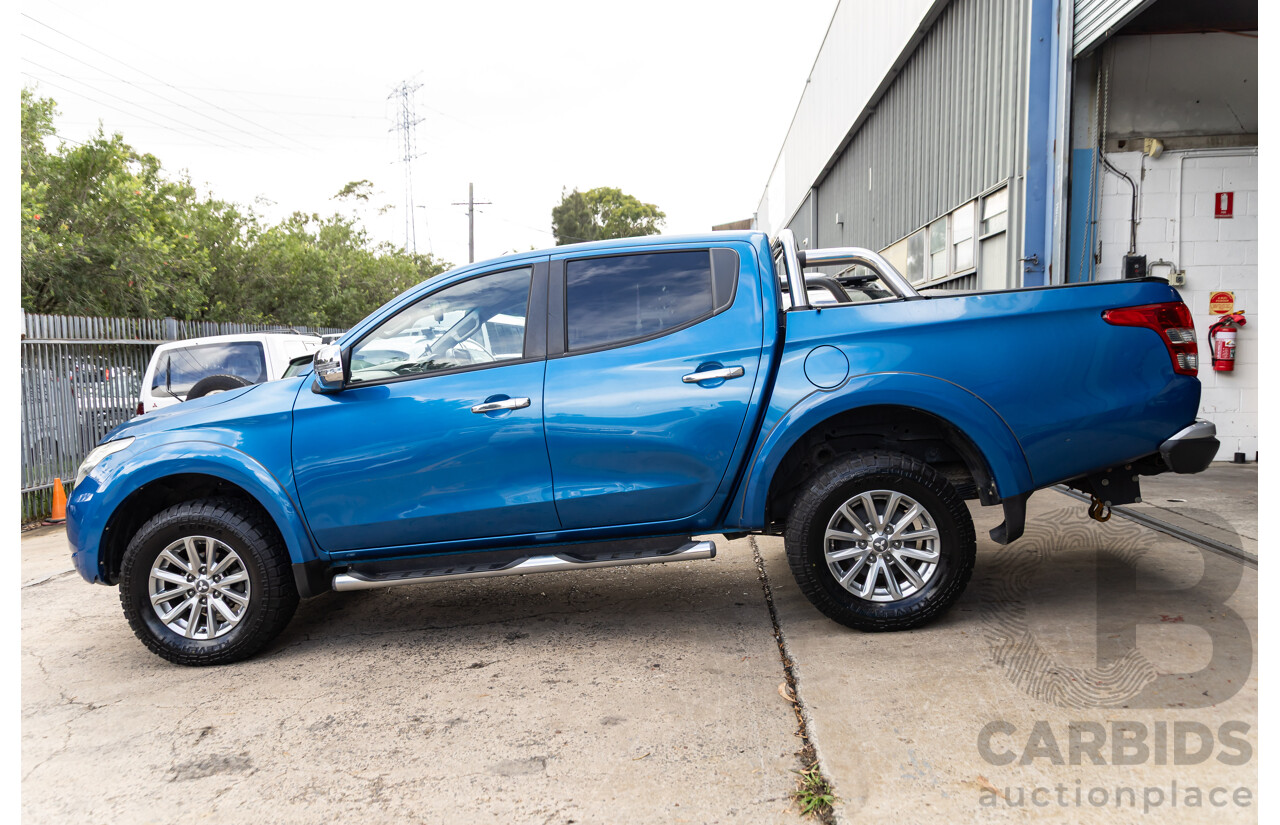 12/2015 Mitsubishi Triton GLS (4x4) MQ MY16 Dual Cab Utility Blue Turbo Diesel 2.4L