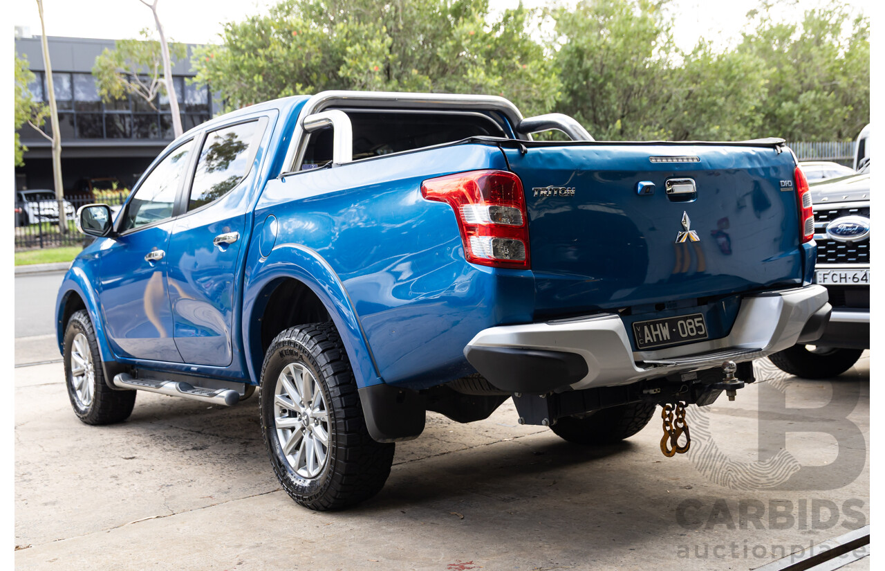 12/2015 Mitsubishi Triton GLS (4x4) MQ MY16 Dual Cab Utility Blue Turbo Diesel 2.4L