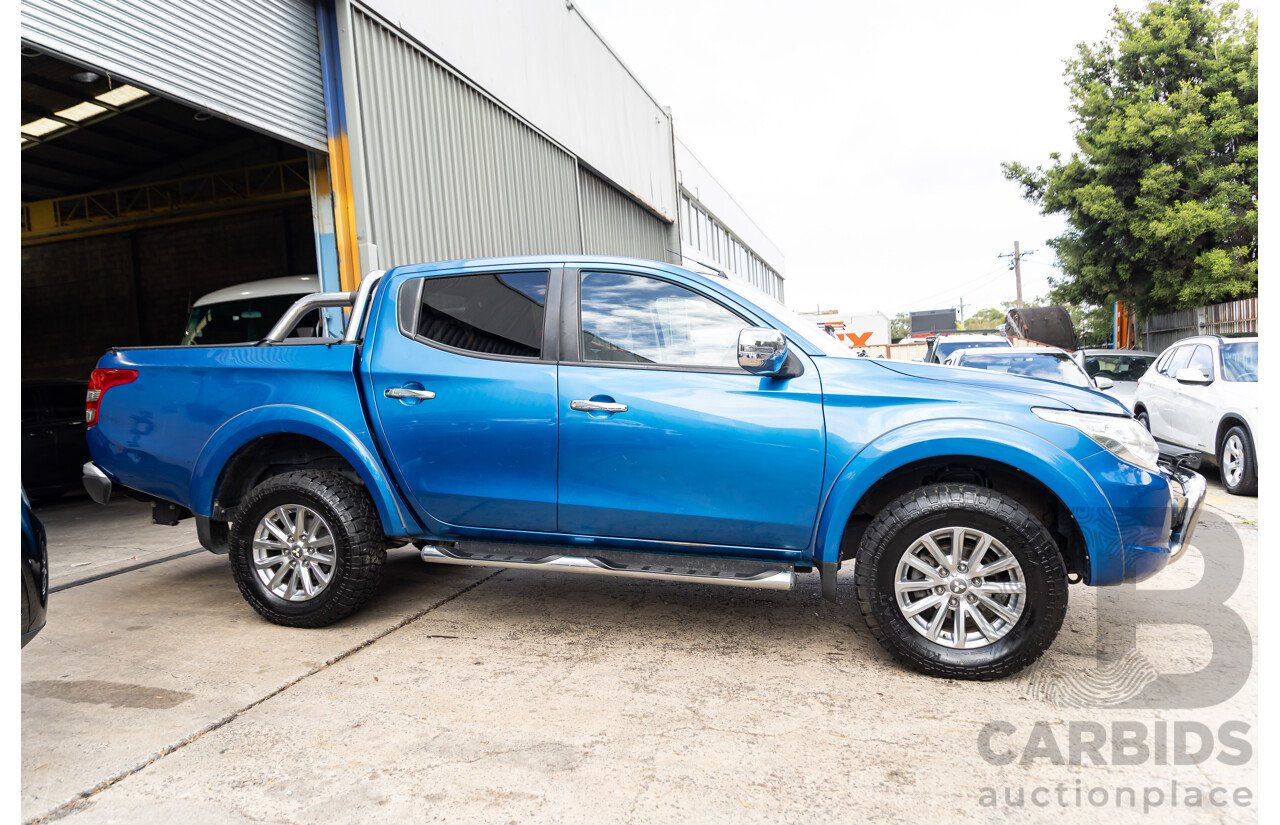12/2015 Mitsubishi Triton GLS (4x4) MQ MY16 Dual Cab Utility Blue Turbo Diesel 2.4L