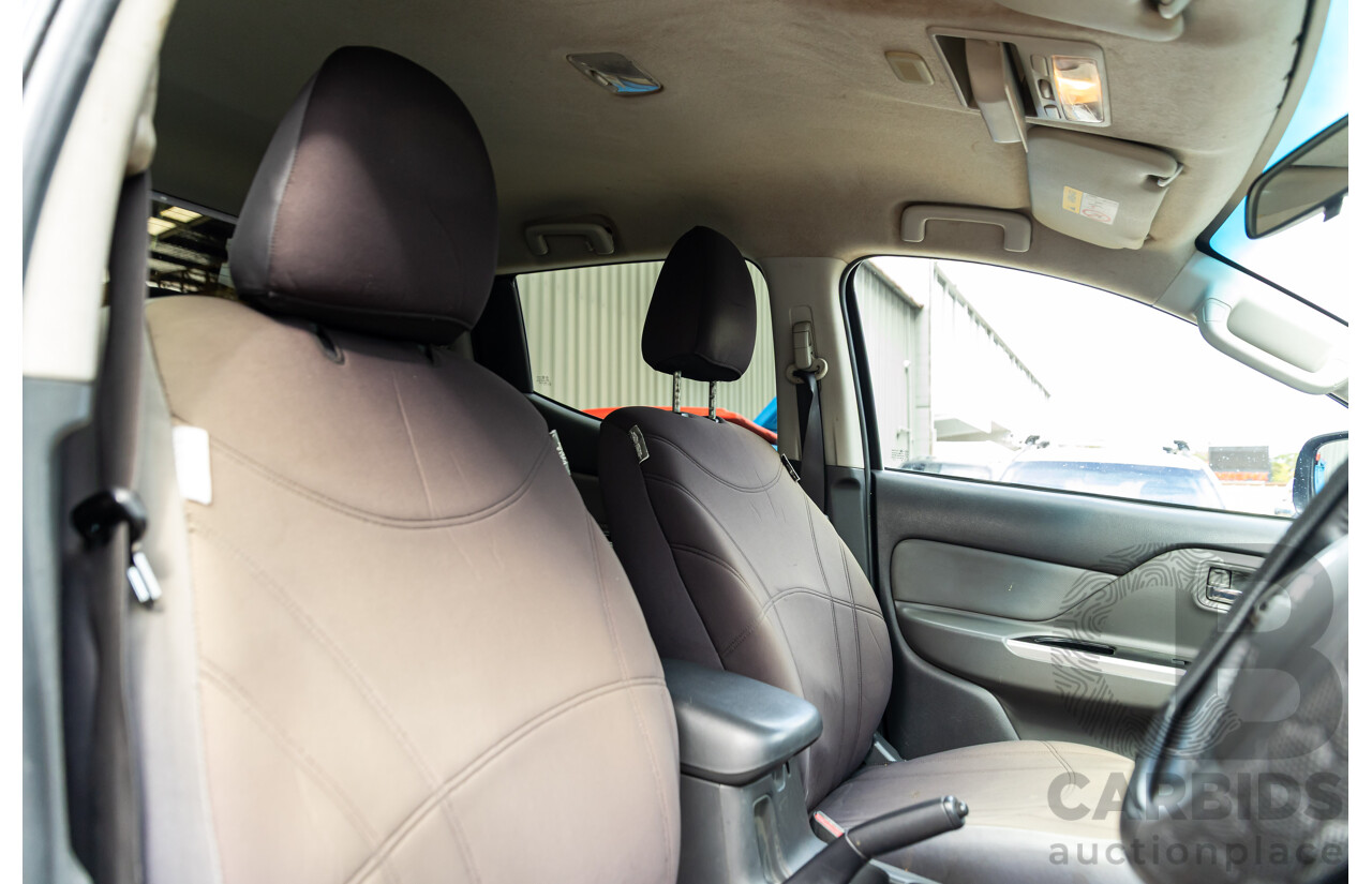 12/2015 Mitsubishi Triton GLS (4x4) MQ MY16 Dual Cab Utility Blue Turbo Diesel 2.4L