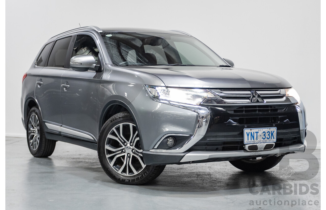 4/2015 Mitsubishi Outlander XLS (4x4) ZK MY16 4d Wagon Titanium Metallic Grey Turbo Diesel 2.3L