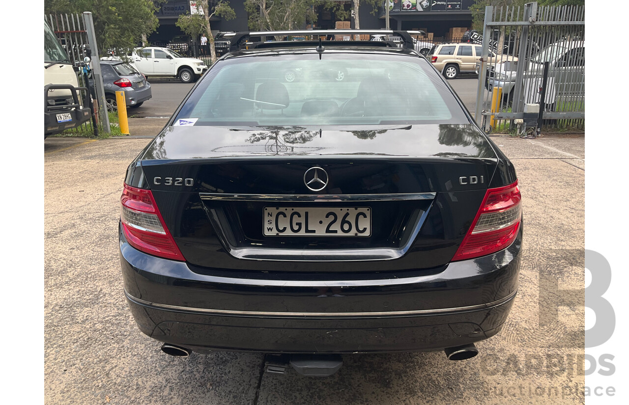 6/2009 Mercedes-Benz C320 CDI Avantgarde W204 4d Sedan Obsidian Black Turbo Diesel V6 3.0L