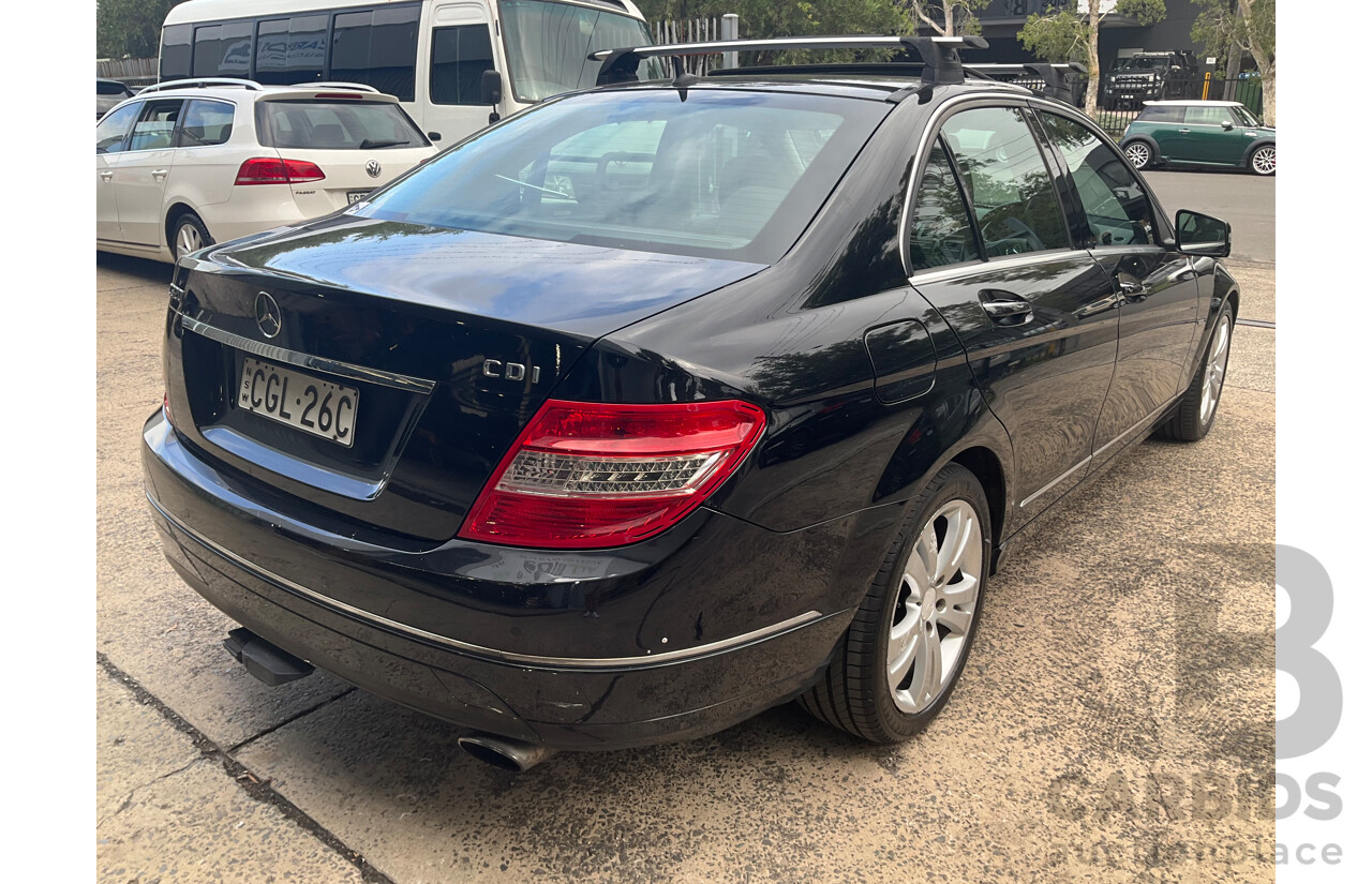 6/2009 Mercedes-Benz C320 CDI Avantgarde W204 4d Sedan Obsidian Black Turbo Diesel V6 3.0L