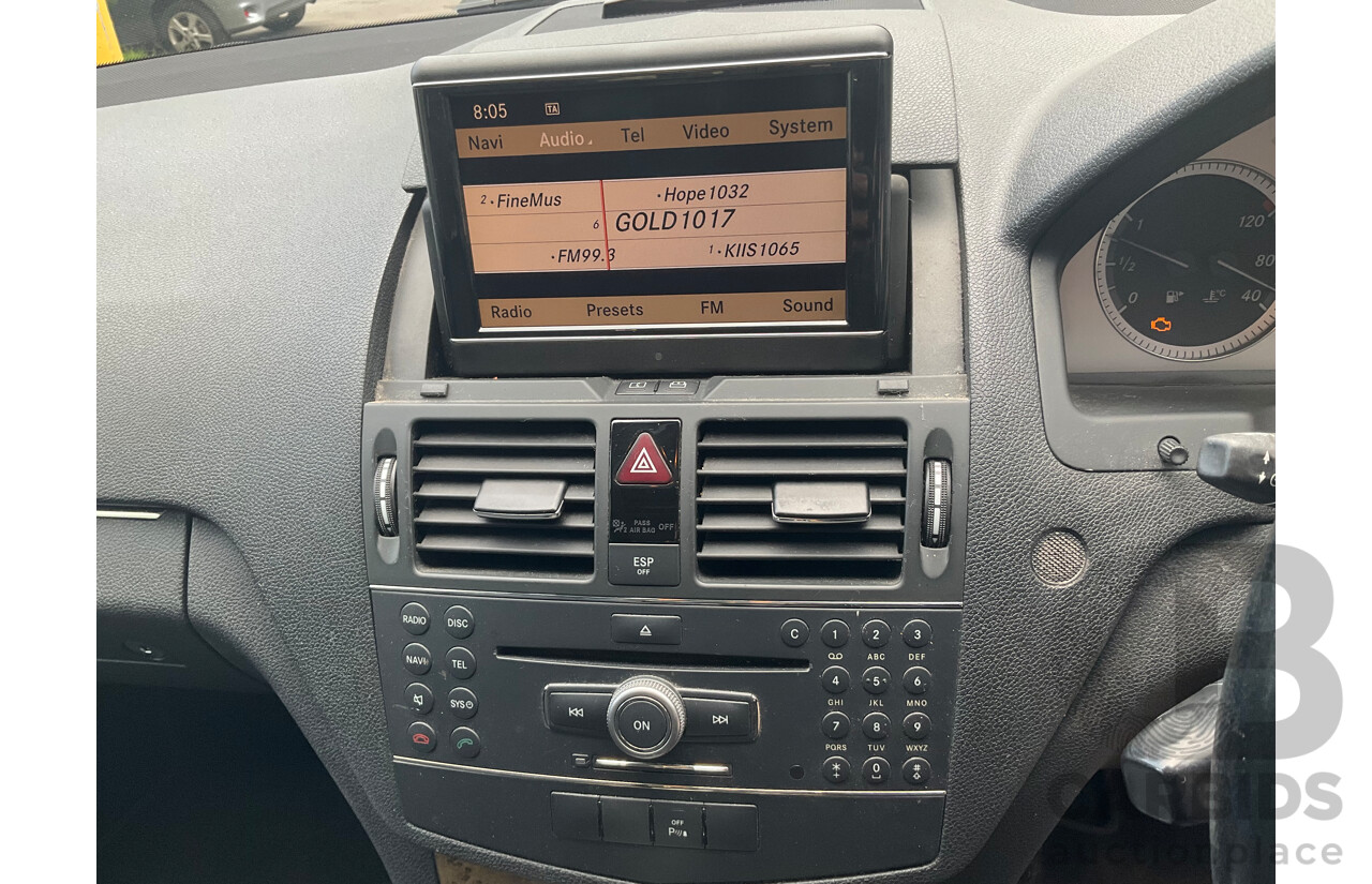 6/2009 Mercedes-Benz C320 CDI Avantgarde W204 4d Sedan Obsidian Black Turbo Diesel V6 3.0L