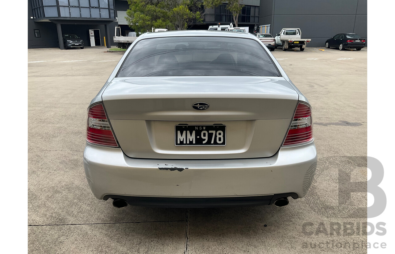 7/2006 Subaru Liberty 2.0R MY06 4d Sedan Silver 2.0L