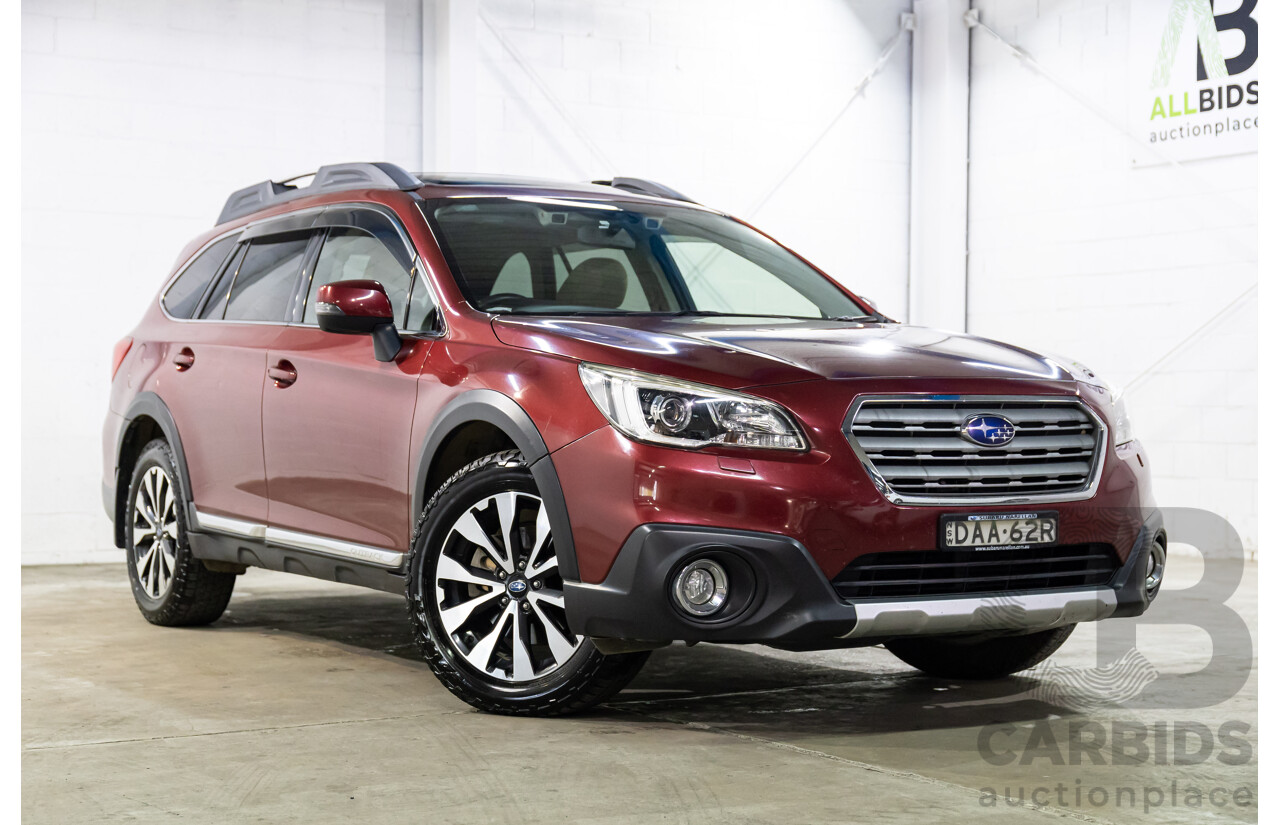 08/2015 Subaru Outback 3.6R (AWD) MY15 4D Wagon Venetian Red 3.6L
