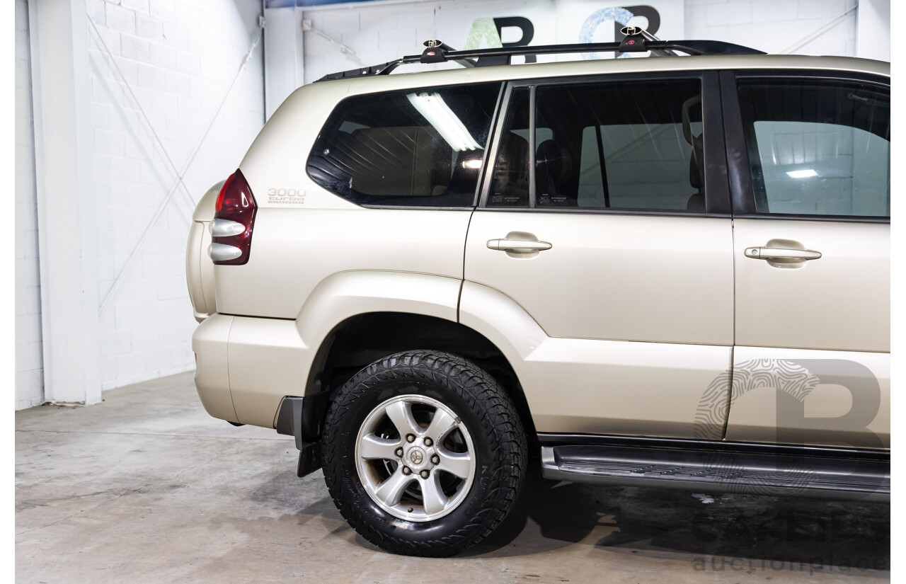 4/2008 Toyota Landcruiser Prado GXL (4x4) KDJ120R 07 UPGRADE 4d Wagon Savannah Metallic Turbo Diesel 3.0L