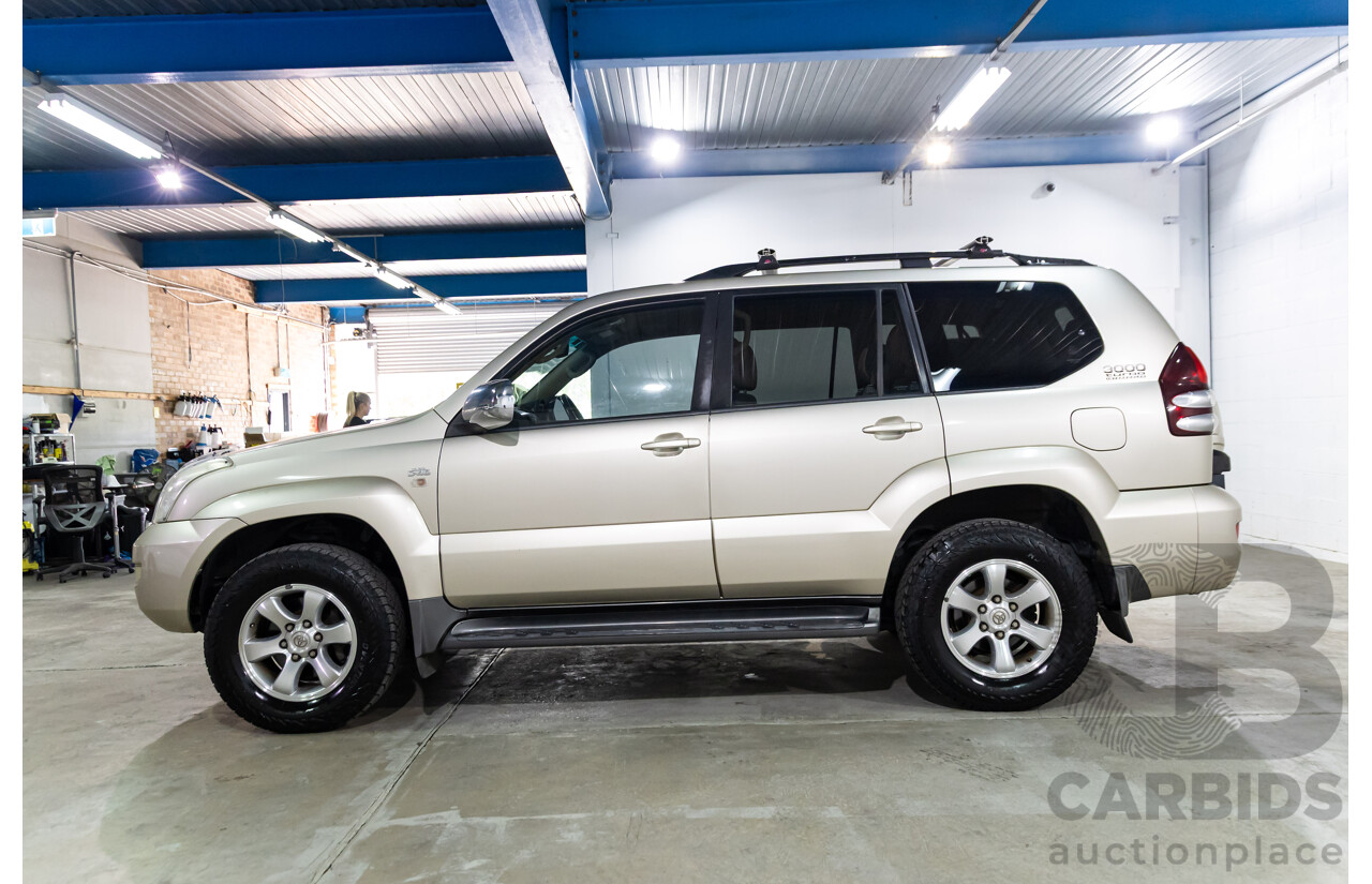 4/2008 Toyota Landcruiser Prado GXL (4x4) KDJ120R 07 UPGRADE 4d Wagon Savannah Metallic Turbo Diesel 3.0L