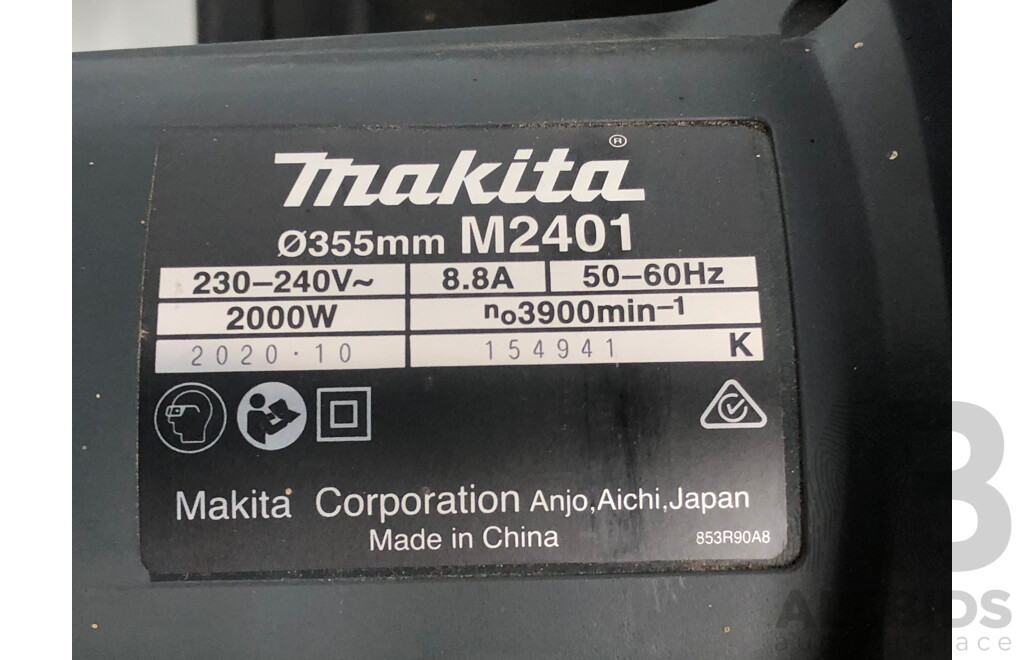 Makita 355mm Portable Electric Cut Off Saw - New