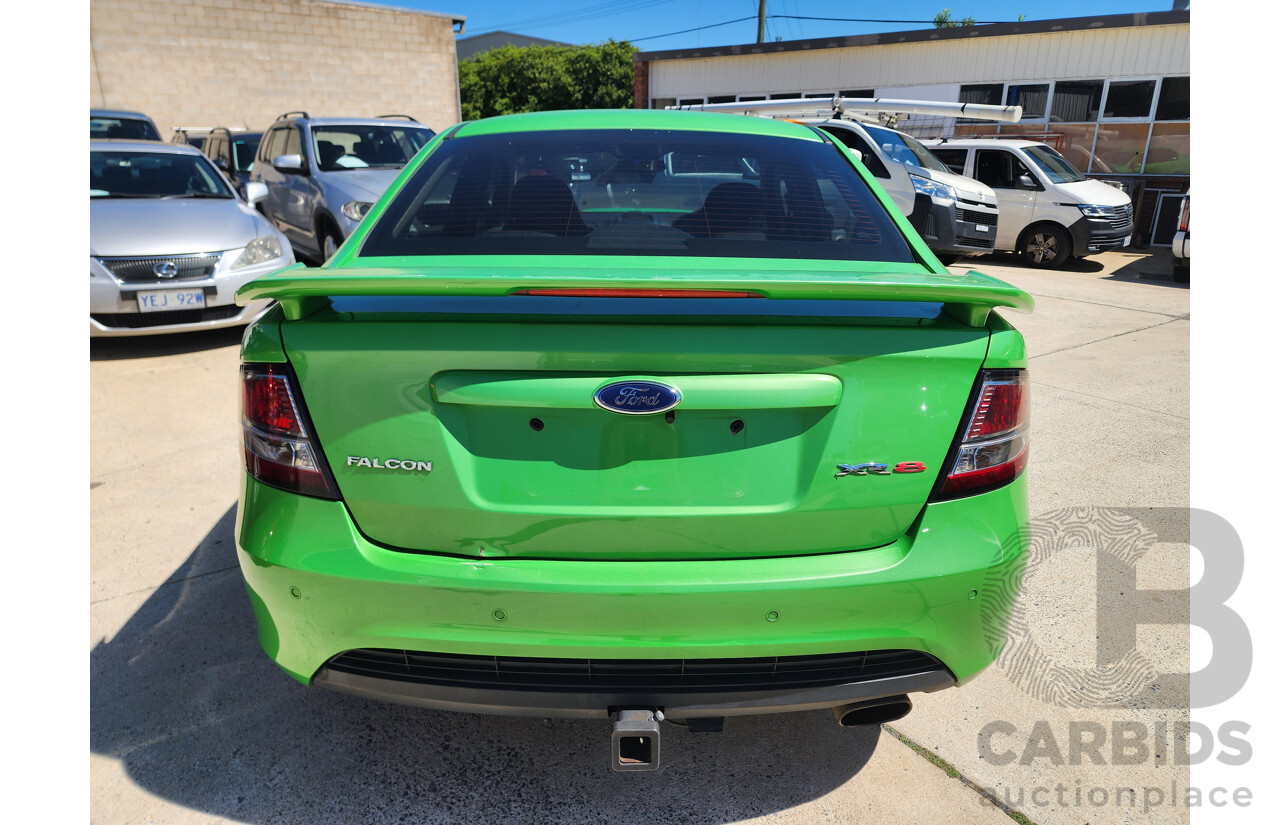 8/2009 Ford Falcon XR8 FG 4d Sedan Green 5.4L