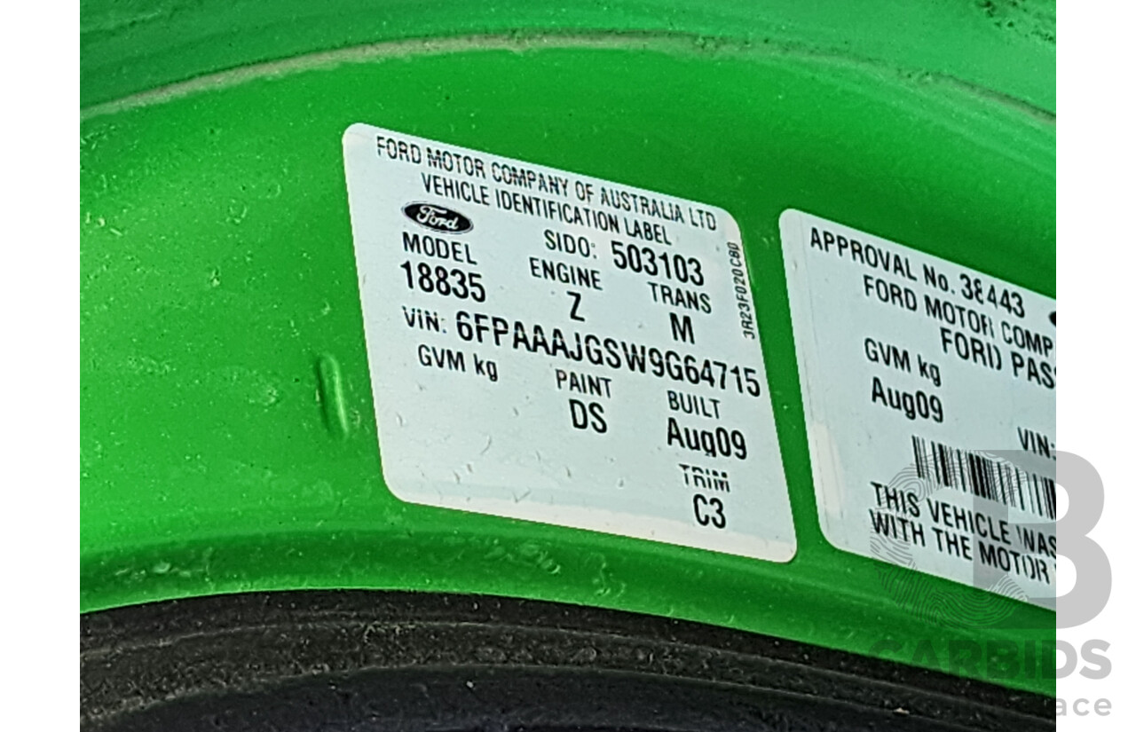 8/2009 Ford Falcon XR8 FG 4d Sedan Green 5.4L