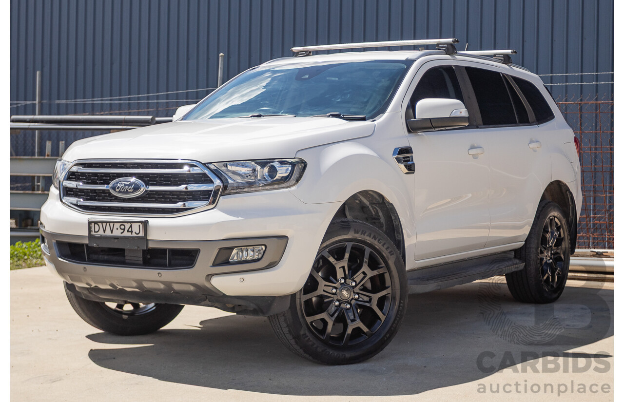 08/2018 Ford Everest Trend  UA II MY19 4D Wagon White Twin Turbo Diesel 2.0L - 7 Seats