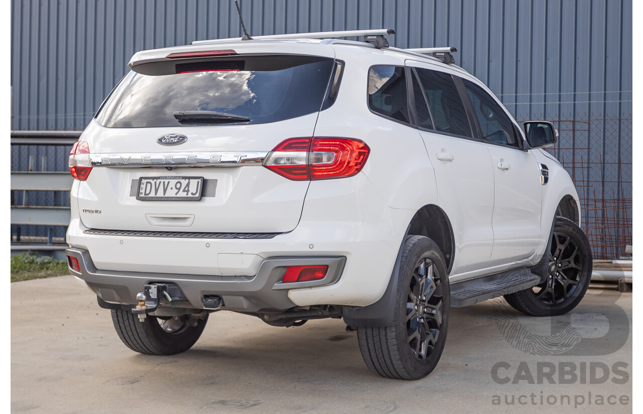 08/2018 Ford Everest Trend  UA II MY19 4D Wagon White Twin Turbo Diesel 2.0L - 7 Seats