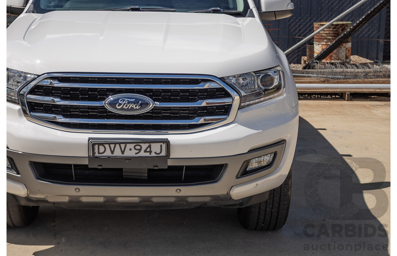 08/2018 Ford Everest Trend  UA II MY19 4D Wagon White Twin Turbo Diesel 2.0L - 7 Seats