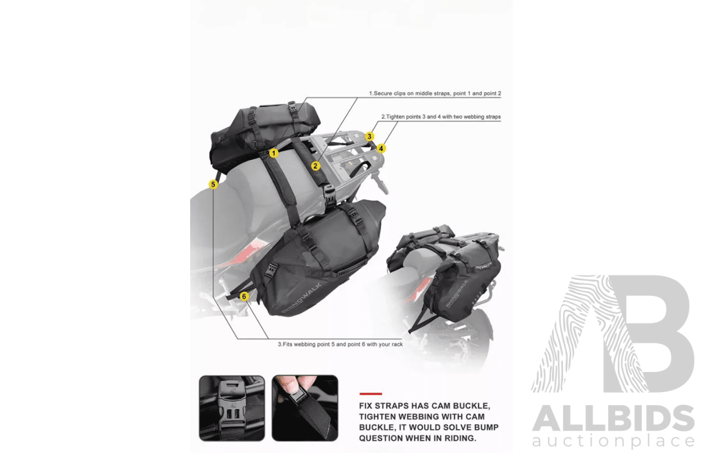 RhinoWalk 48L Rackless Saddle Bags