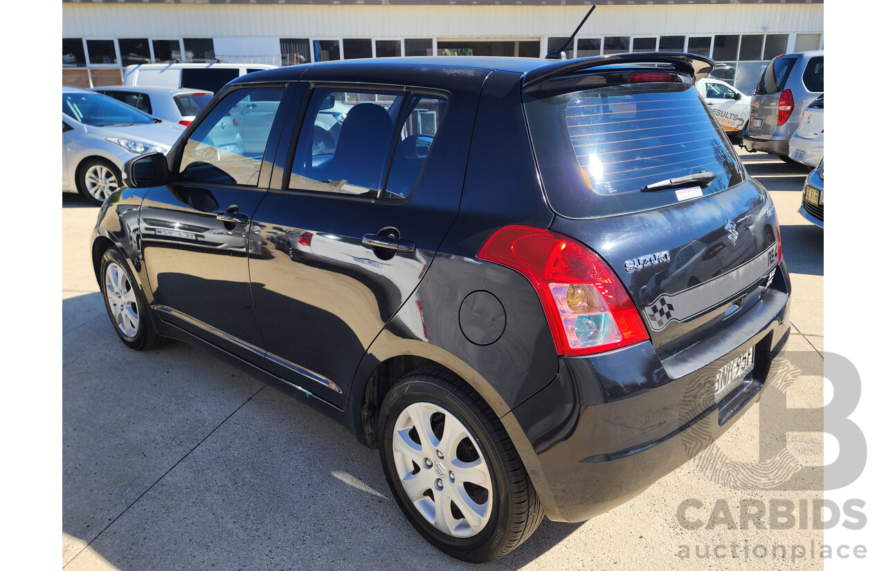 2/2010 Suzuki Swift RE.4 EZ MY07 UPDATE 5d Hatchback Black 1.5L