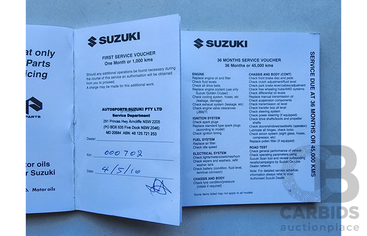 2/2010 Suzuki Swift RE.4 EZ MY07 UPDATE 5d Hatchback Black 1.5L