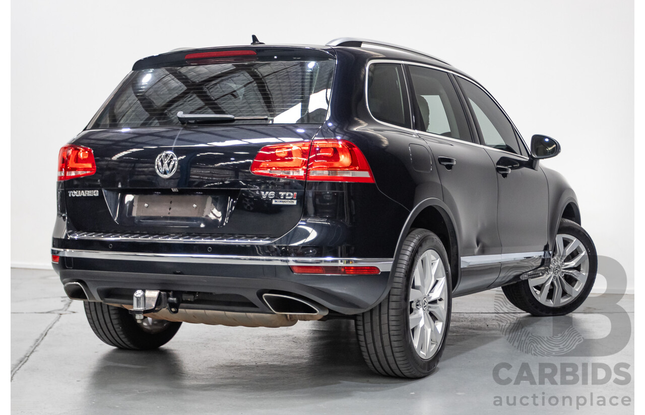 6/2016 Volkswagen Touareg V6 TDI (AWD) 7P MY16 4D Wagon Moonlight Blue Pearlescent Diesel V6 (180kW) 3.0L