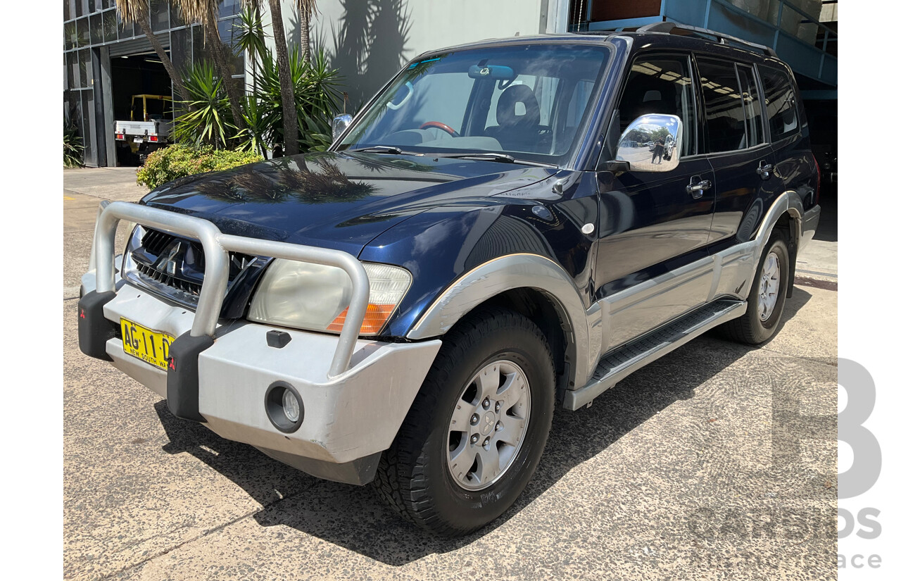 5/2003 Mitsubishi Pajero Exceed LWB Sports Mode (4x4) NP 4d Wagon Blue V6 3.5L - 7 Seater