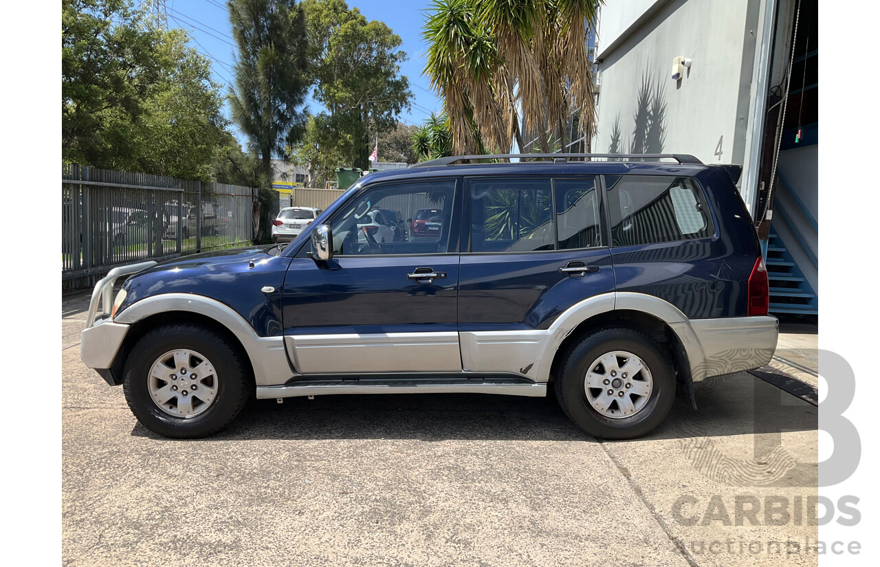 5/2003 Mitsubishi Pajero Exceed LWB Sports Mode (4x4) NP 4d Wagon Blue V6 3.5L - 7 Seater