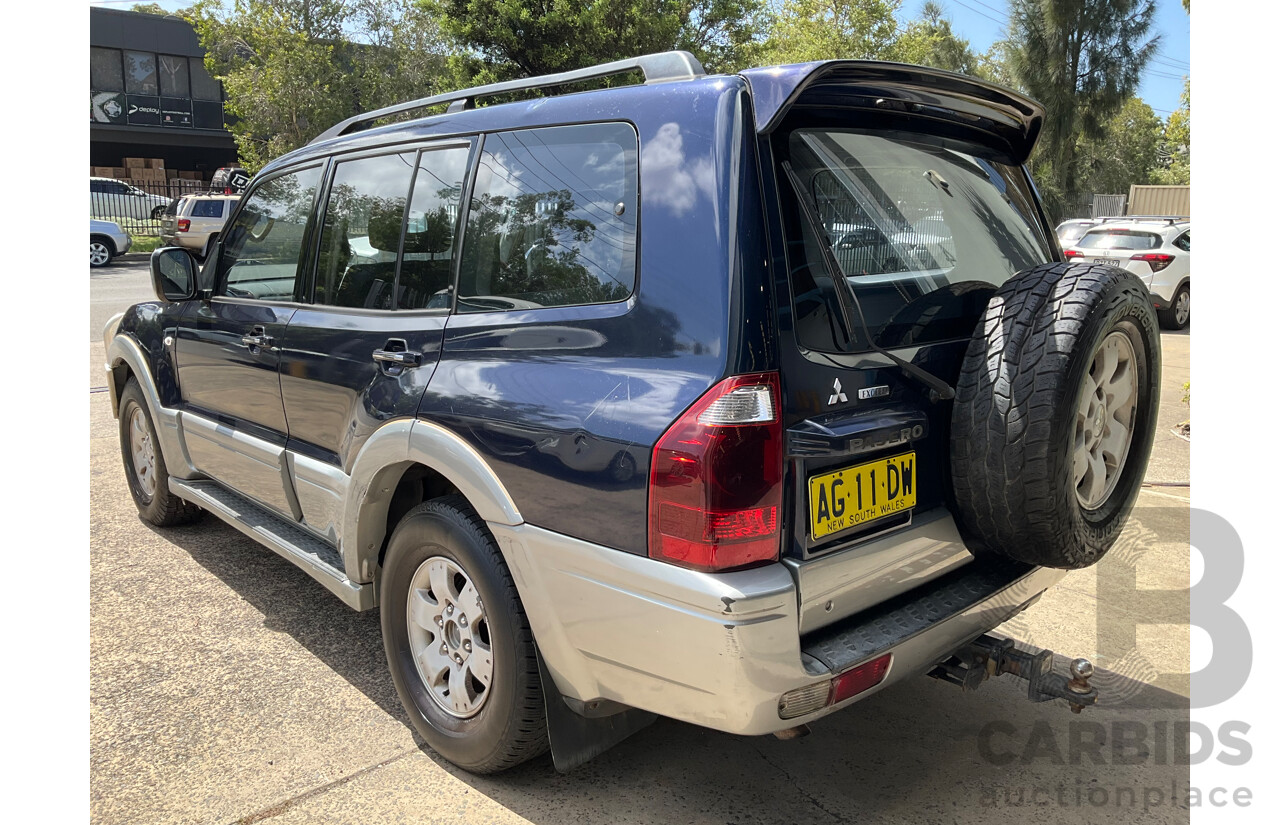5/2003 Mitsubishi Pajero Exceed LWB Sports Mode (4x4) NP 4d Wagon Blue V6 3.5L - 7 Seater