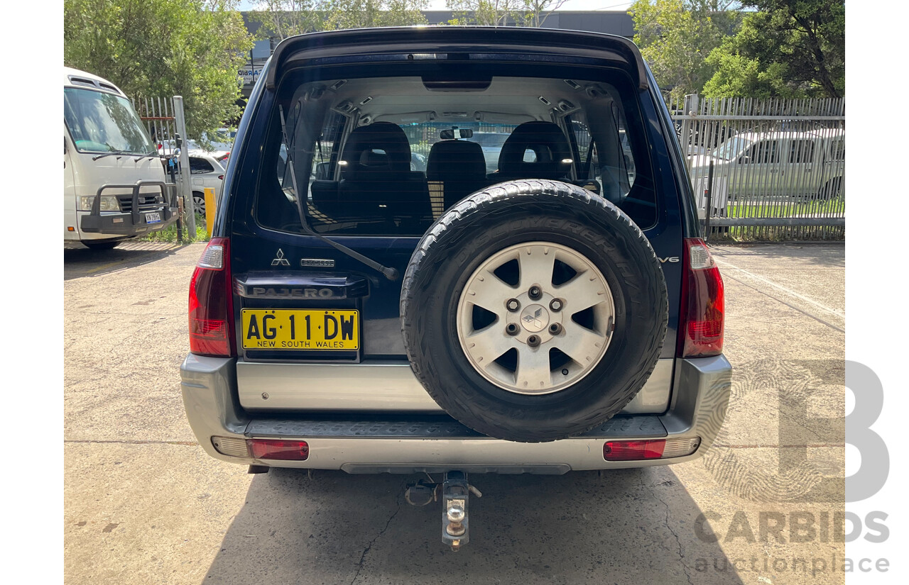 5/2003 Mitsubishi Pajero Exceed LWB Sports Mode (4x4) NP 4d Wagon Blue V6 3.5L - 7 Seater