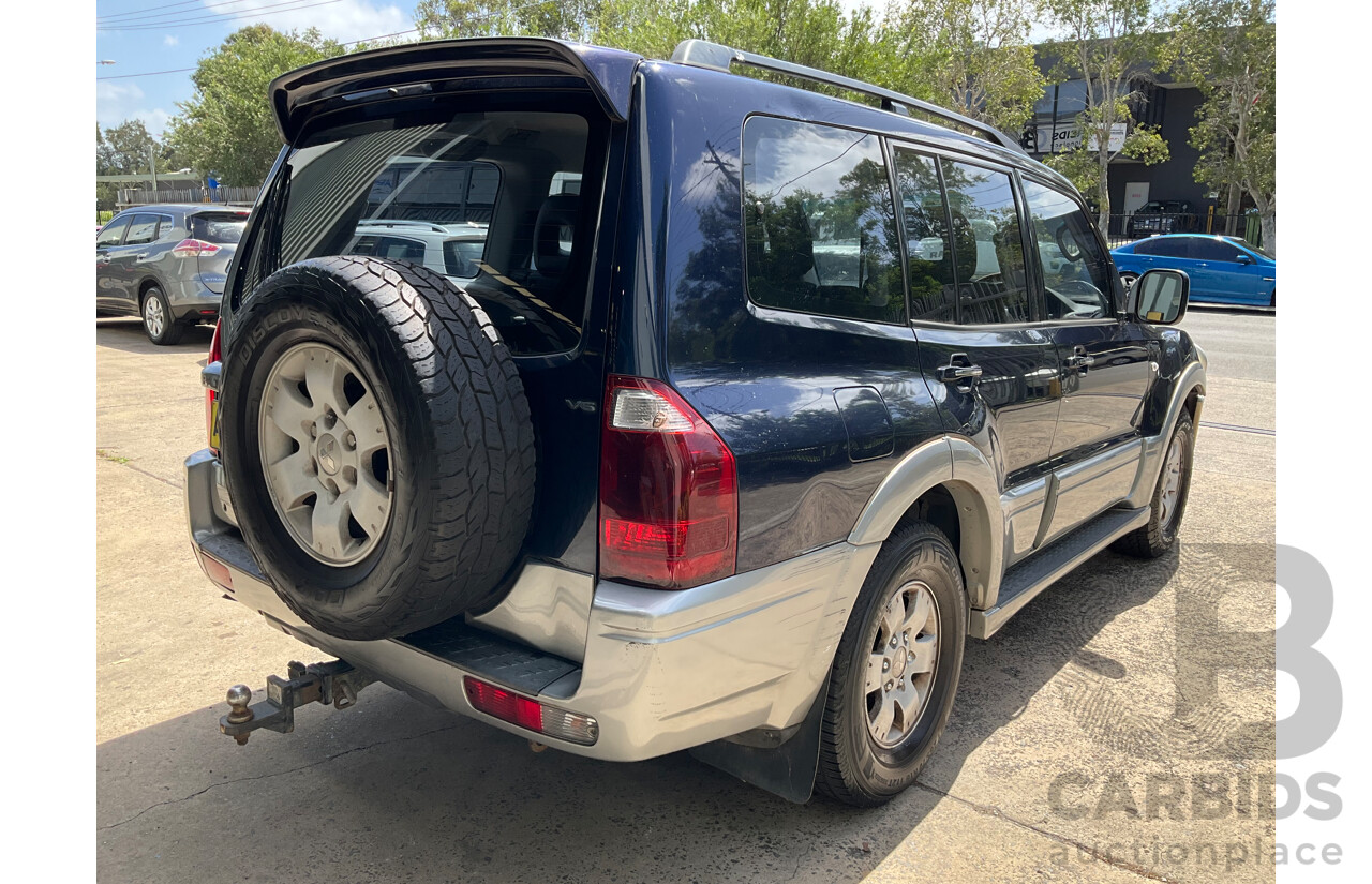 5/2003 Mitsubishi Pajero Exceed LWB Sports Mode (4x4) NP 4d Wagon Blue V6 3.5L - 7 Seater