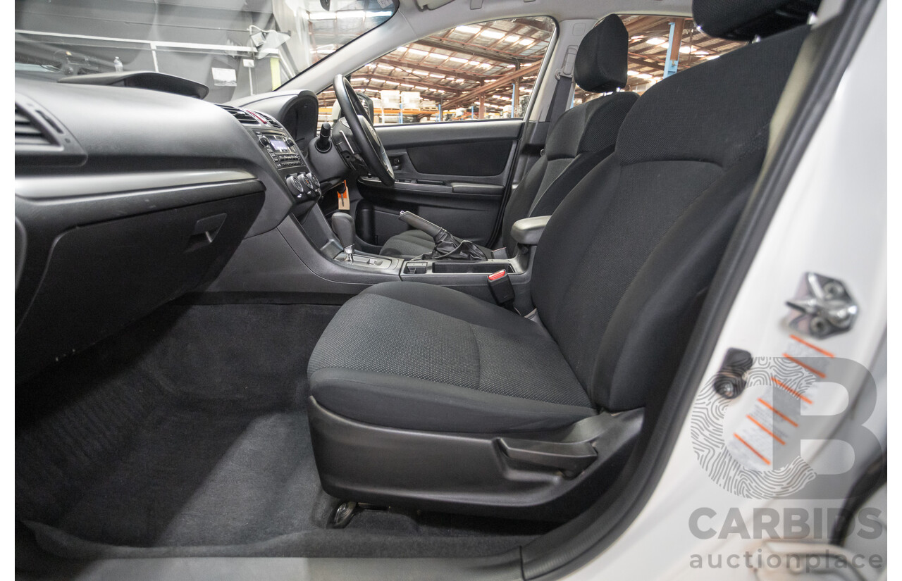 2/2015 Subaru XV 2.0i (AWD) MY14 4D Wagon Satin White 2.0L