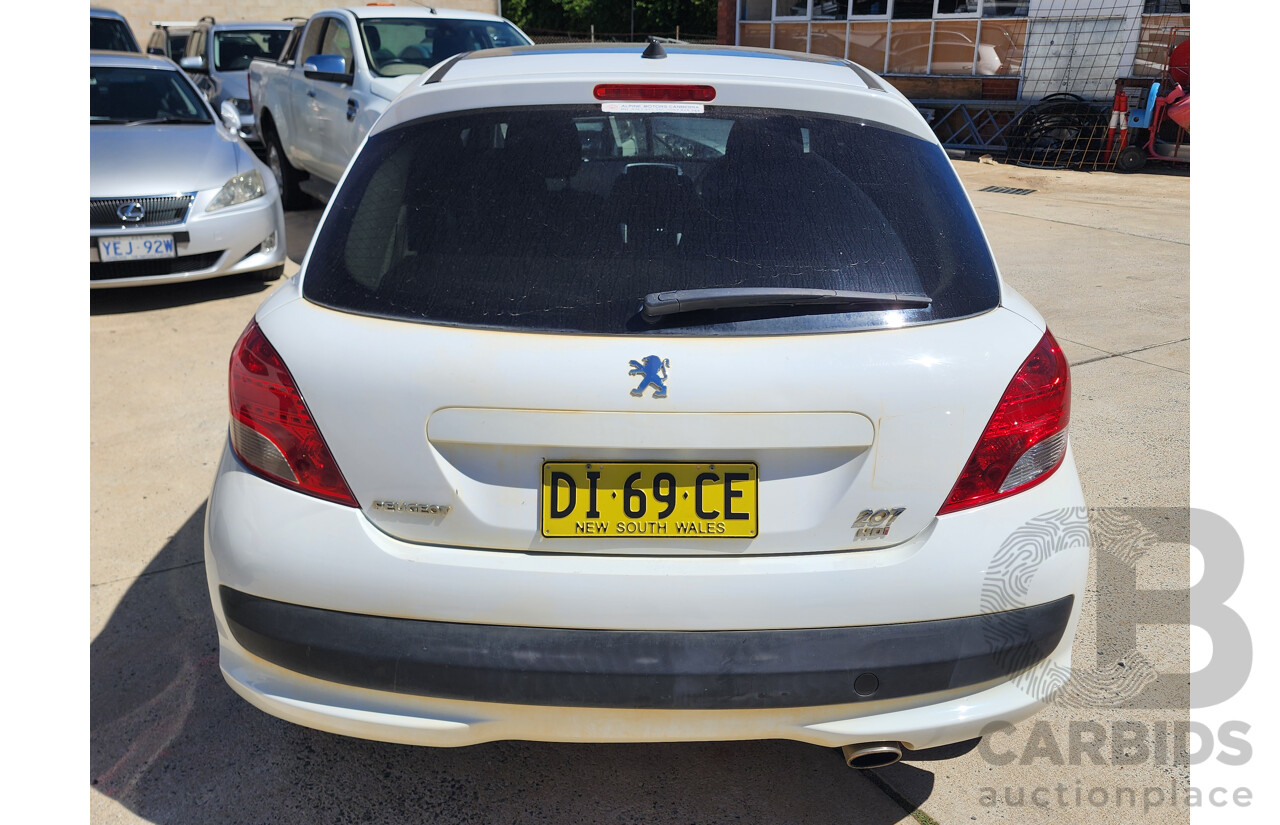6/2010 Peugeot 207 XT HDi MY10 5d Hatchback White 1.6L