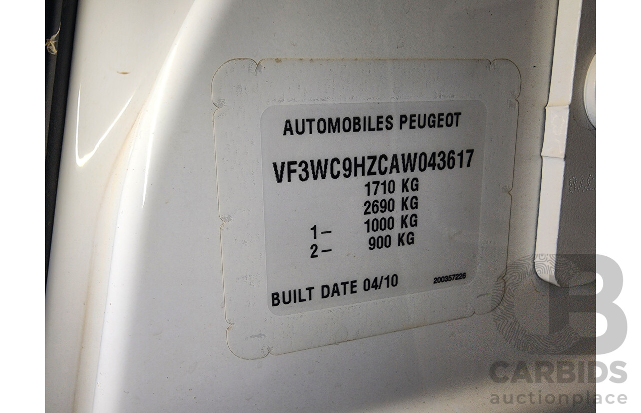 6/2010 Peugeot 207 XT HDi MY10 5d Hatchback White 1.6L