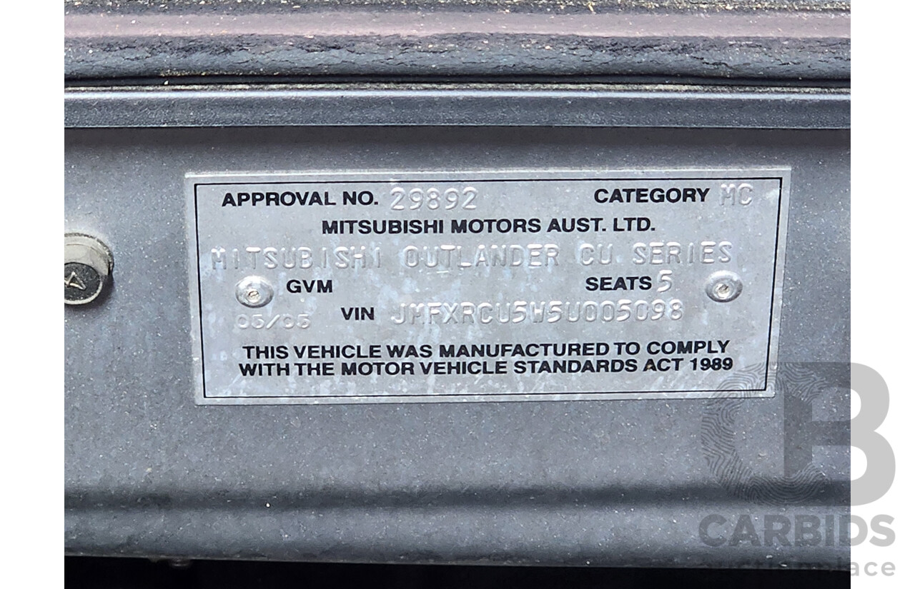 5/2005 Mitsubishi Outlander LS ZF 4d Wagon Silver 2.4L