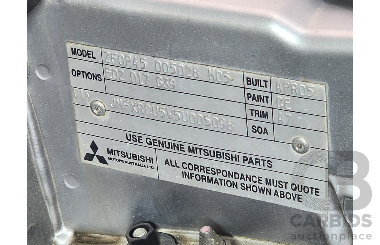 5/2005 Mitsubishi Outlander LS ZF 4d Wagon Silver 2.4L
