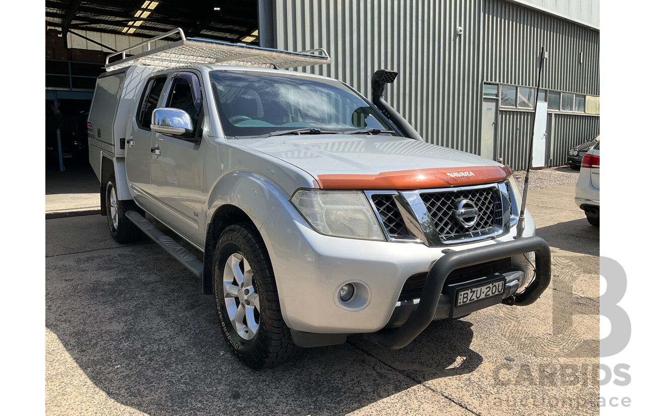 8/2011 Nissan Navara ST-X 550 (4x4) D40 7sp Dual Cab Utility Silver Turbo Diesel V6 3.0L