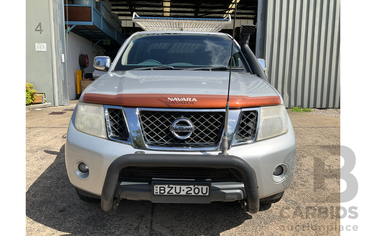 8/2011 Nissan Navara ST-X 550 (4x4) D40 7sp Dual Cab Utility Silver Turbo Diesel V6 3.0L