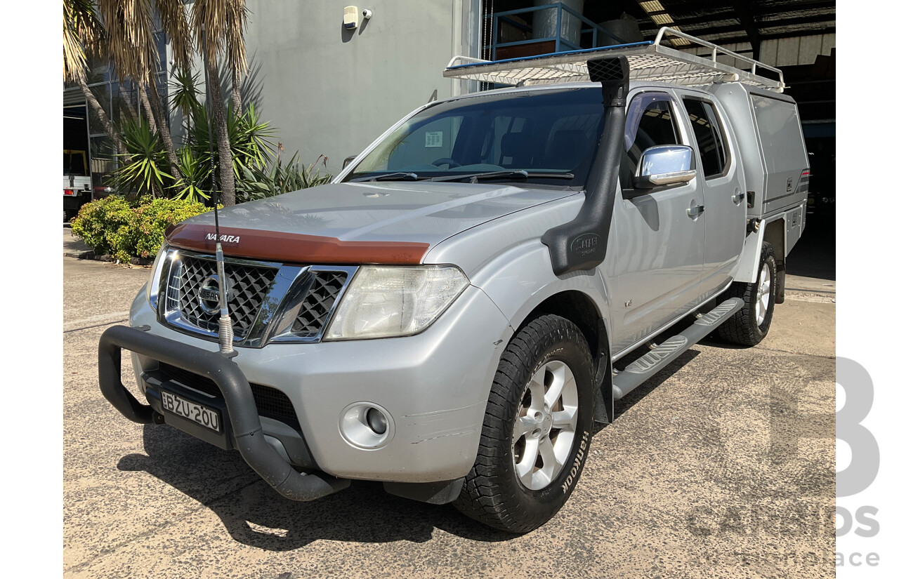 8/2011 Nissan Navara ST-X 550 (4x4) D40 7sp Dual Cab Utility Silver Turbo Diesel V6 3.0L