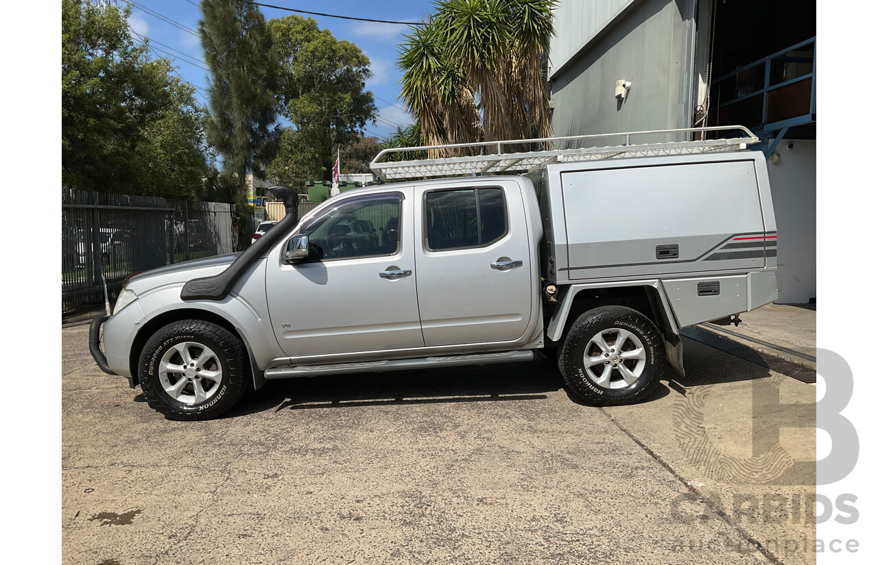 8/2011 Nissan Navara ST-X 550 (4x4) D40 7sp Dual Cab Utility Silver Turbo Diesel V6 3.0L