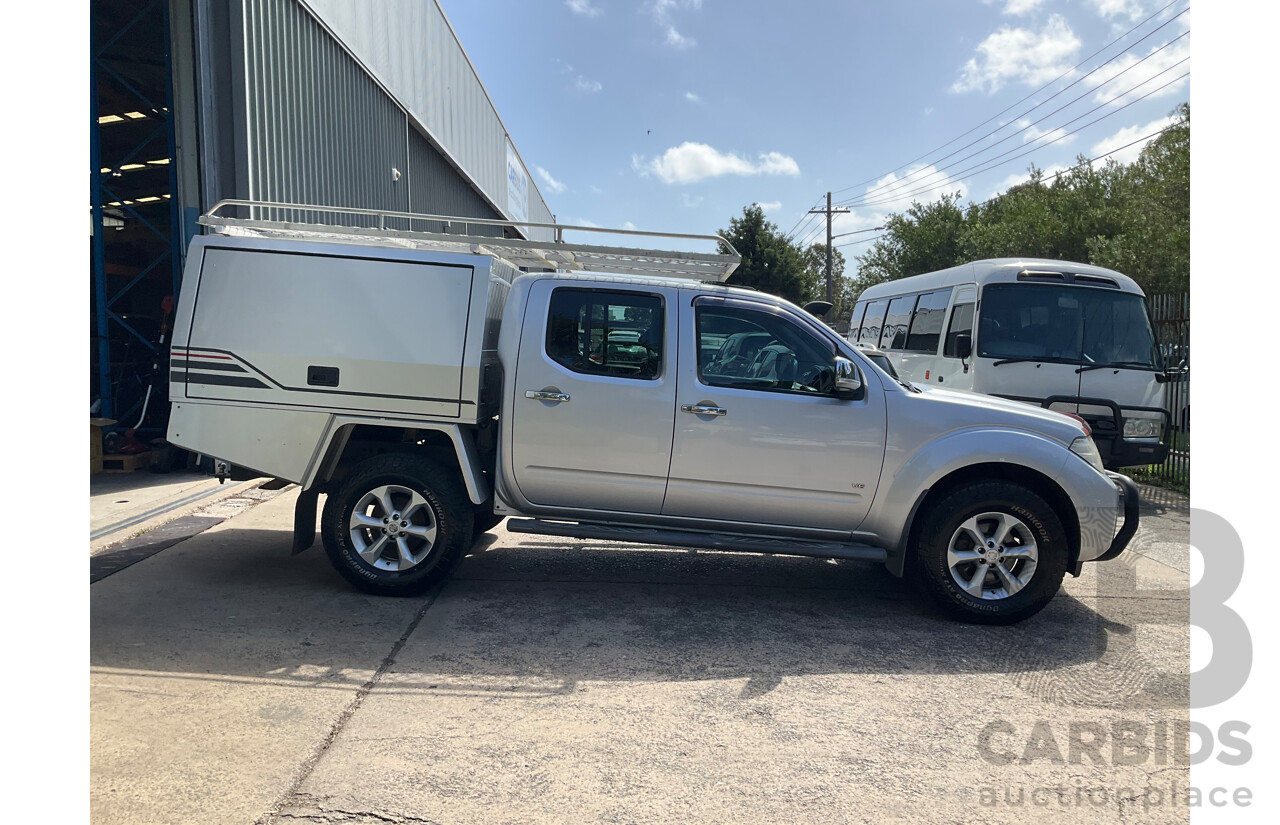 8/2011 Nissan Navara ST-X 550 (4x4) D40 7sp Dual Cab Utility Silver Turbo Diesel V6 3.0L