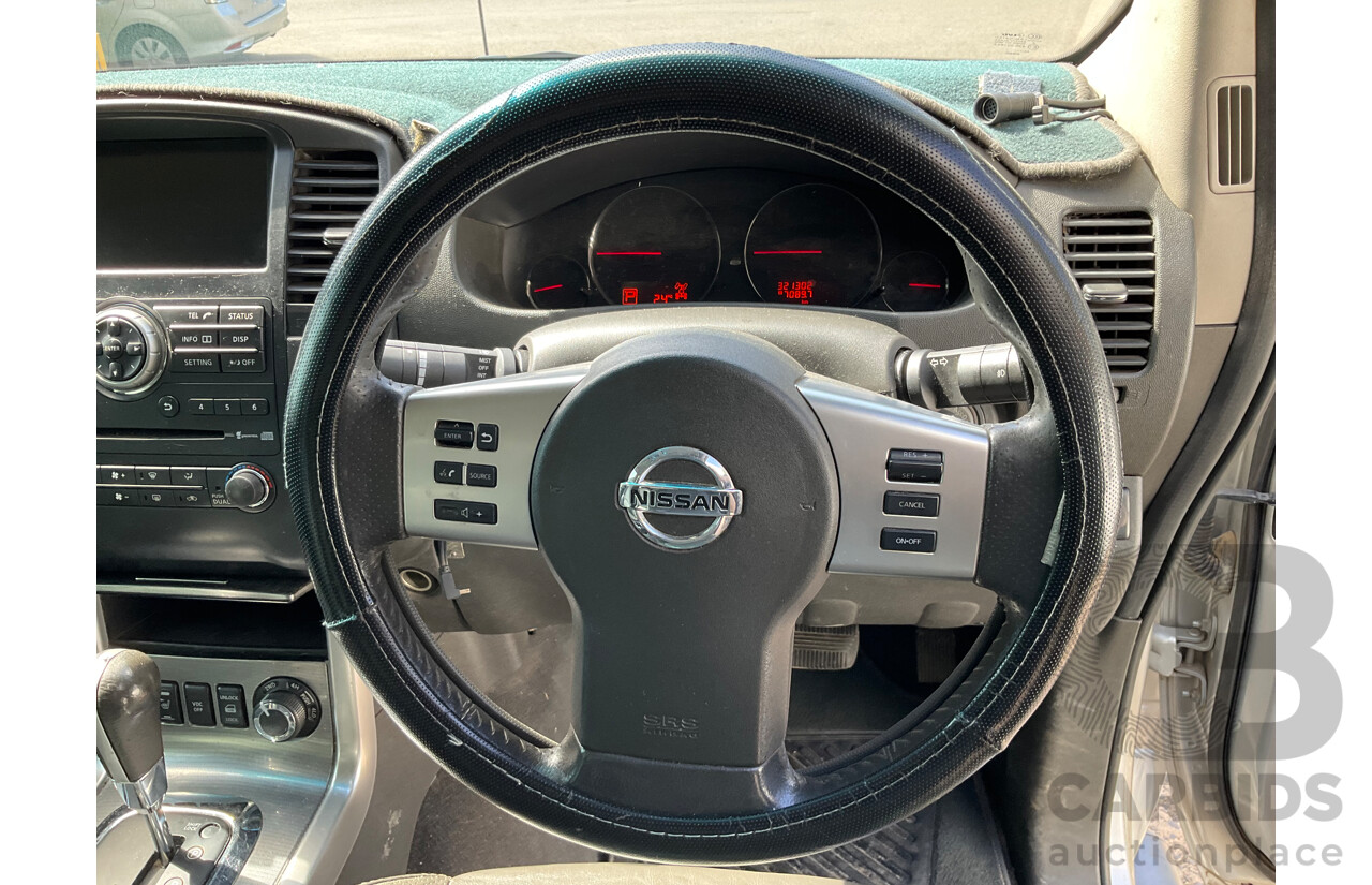 8/2011 Nissan Navara ST-X 550 (4x4) D40 7sp Dual Cab Utility Silver Turbo Diesel V6 3.0L