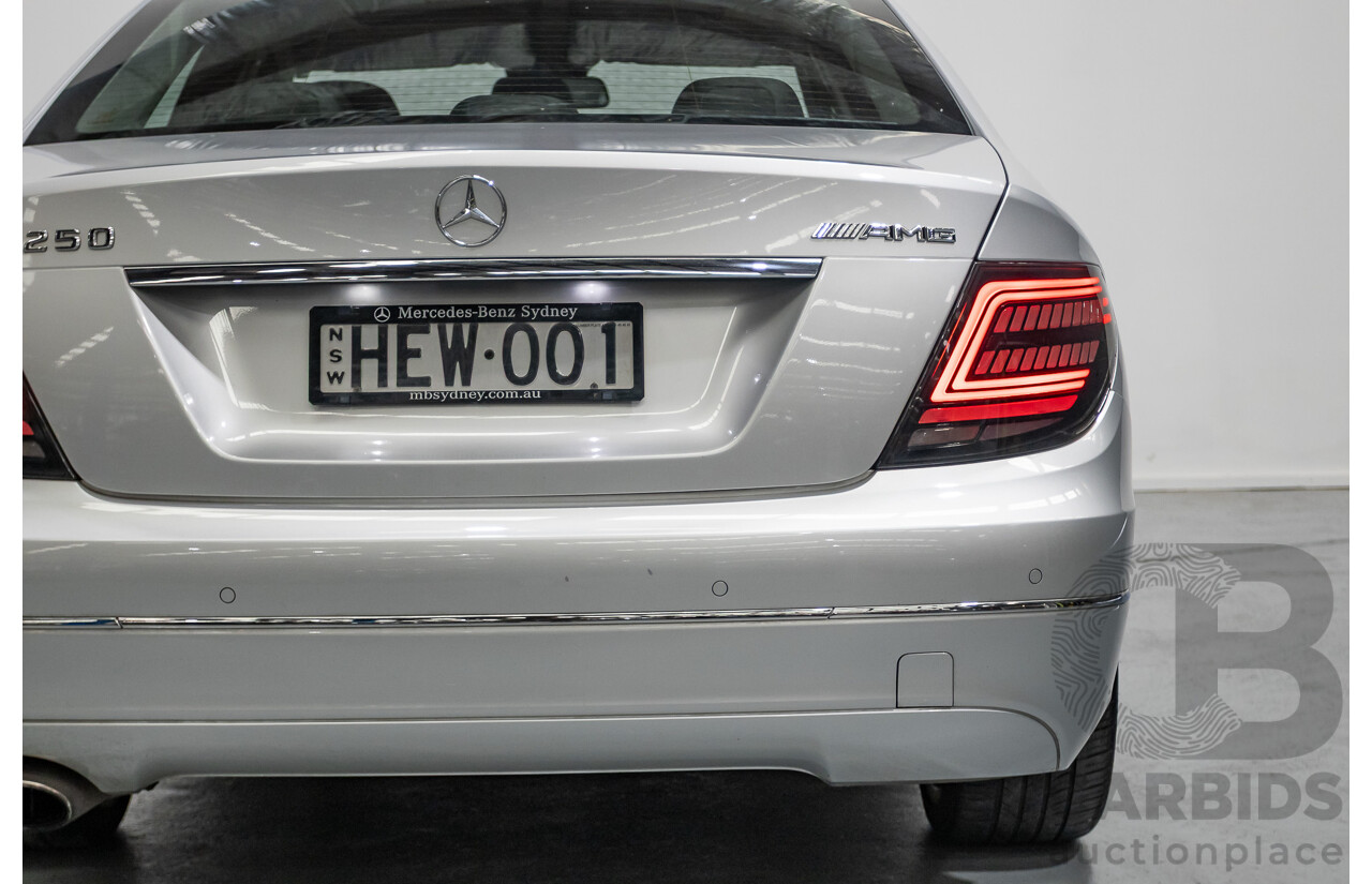 1/2012 Mercedes-Benz C250 Avantgarde BE W204 MY11 4D Sedan Iridium Silver Metallic Turbo 1.8L