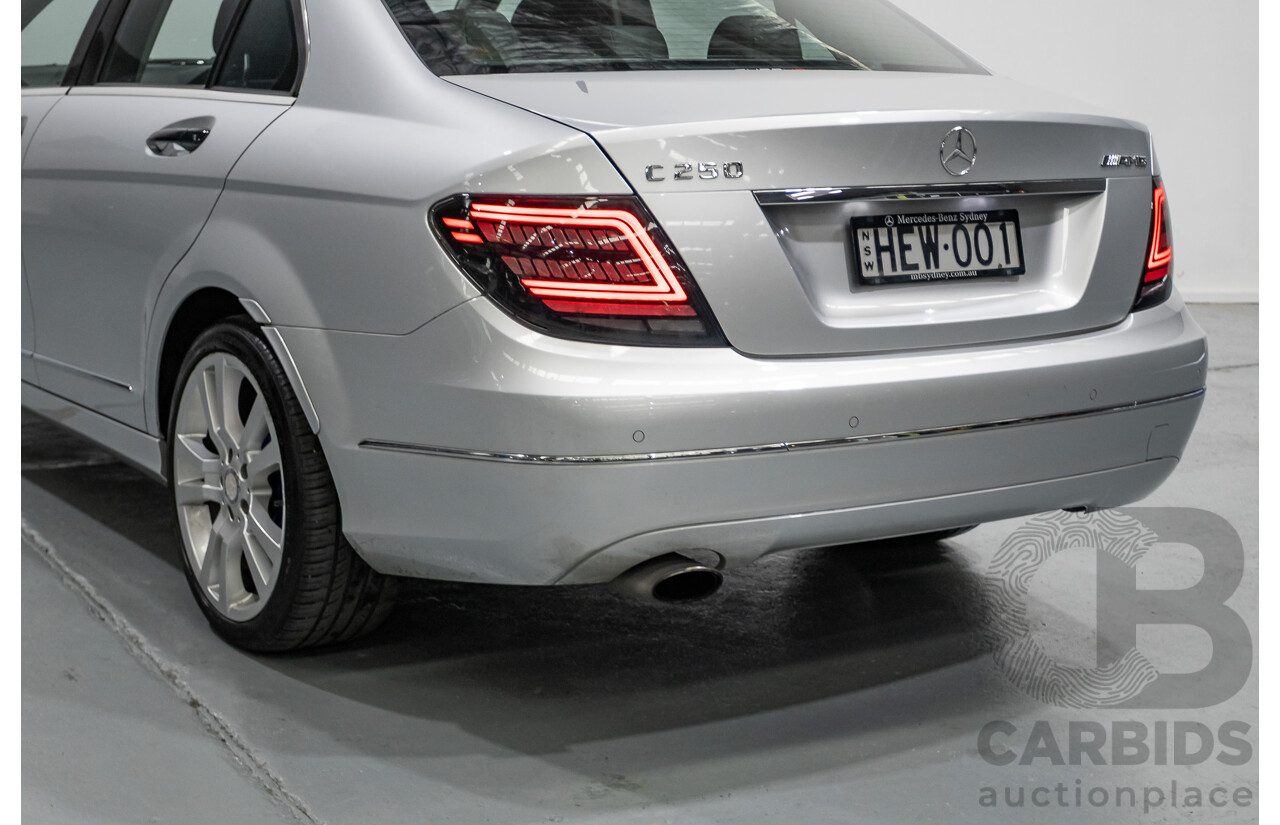 1/2012 Mercedes-Benz C250 Avantgarde BE W204 MY11 4D Sedan Iridium Silver Metallic Turbo 1.8L