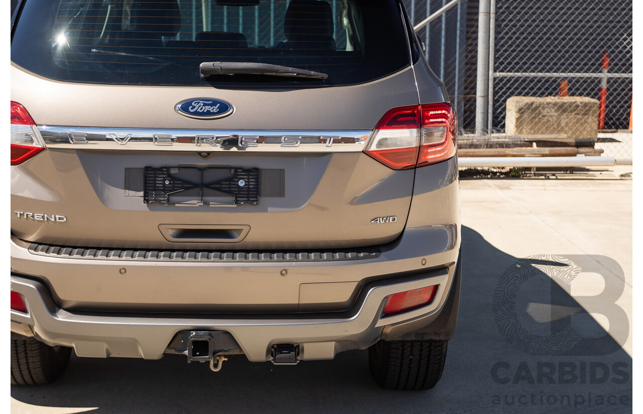 07/2018 Ford Everest Trend (4WD) UA II MY19 4D Wagon Diffused Silver Metallic Twin Turbo Diesel 2.0L - 7 Seats
