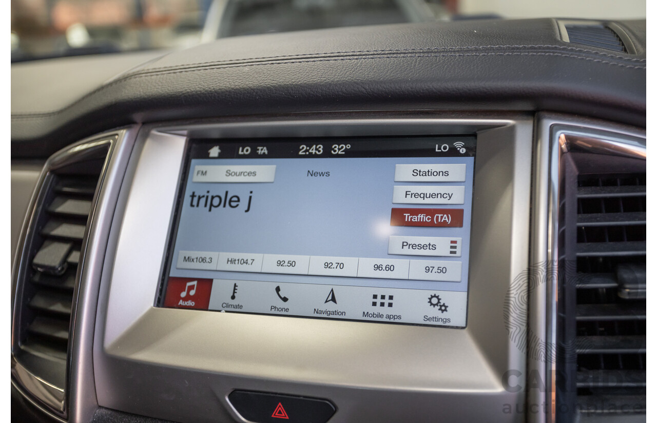 07/2018 Ford Everest Trend (4WD) UA II MY19 4D Wagon Diffused Silver Metallic Twin Turbo Diesel 2.0L - 7 Seats